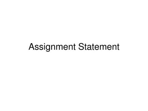 Image result for Assignment Statement Example
