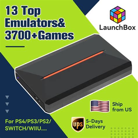 Launchbox Gaming Hard Drive Disk Retro Game Console for PS4/PS3/PS2 ...