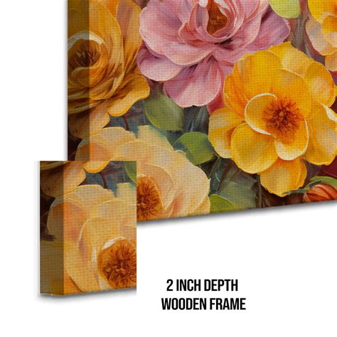 Elevate Ambiance with Floral Abstract Canvas Painting Framed – Paper ...