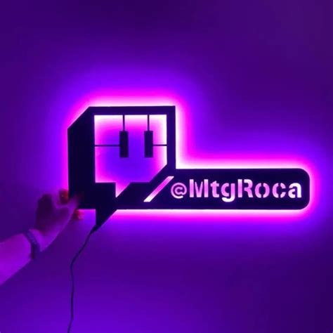Buy Personalize Username Twitch Led Sign Wall Art Decor - Glow in the ...