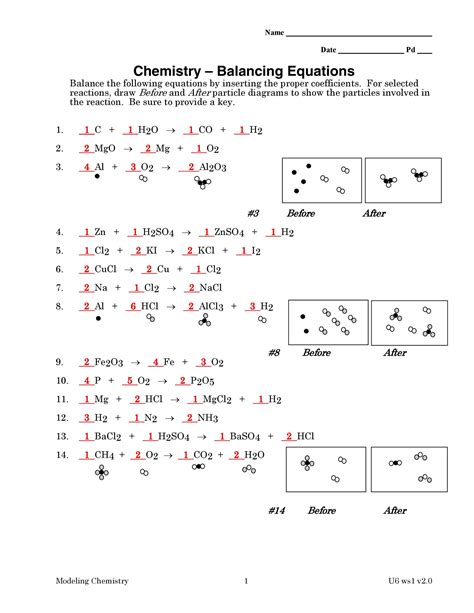 Image result for Balancing Equations Practice Problems