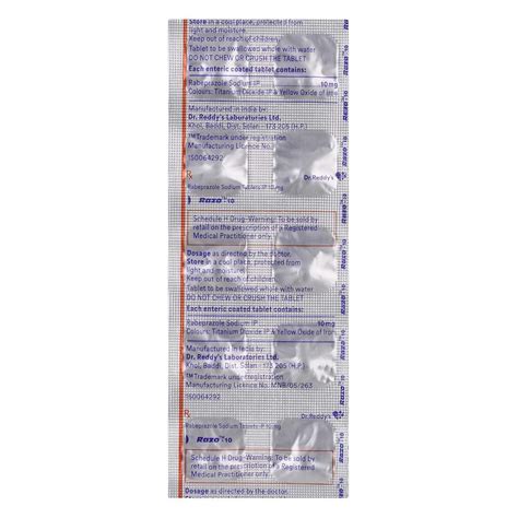 Razo 10mg - Strip of 10 Tablets : Amazon.in: Health & Personal Care