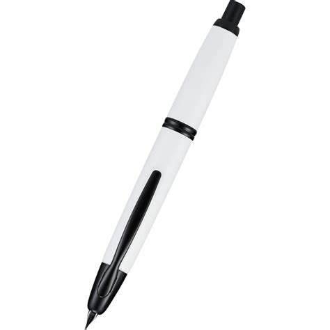 Pilot Namiki Vanishing Point Fountain Pen, White & Black, 18k Extra ...