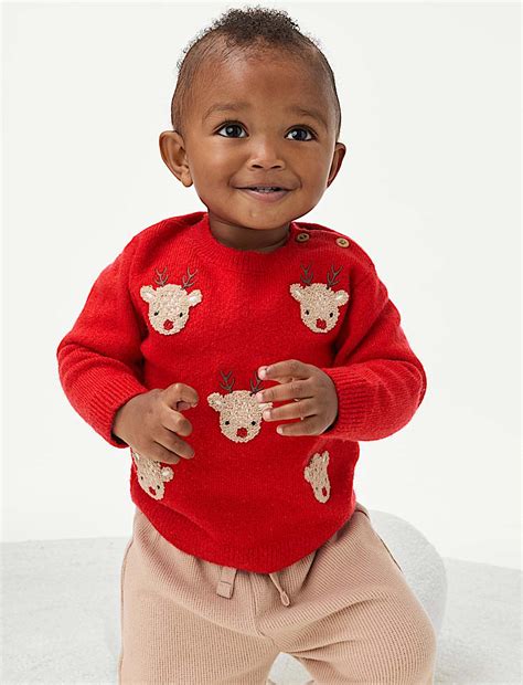 Buy Reindeer Knitted Jumper (0-3 Yrs) at Marks & Spencer