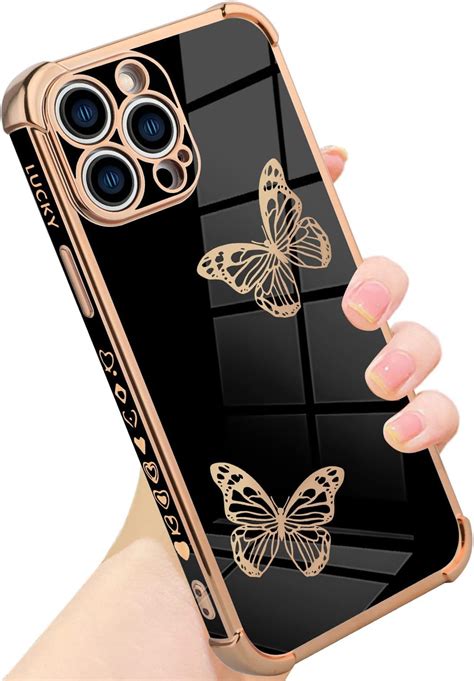 Amazon.com: Petitian for iPhone 13 Pro Max Case, Cute Women Girls Bling ...