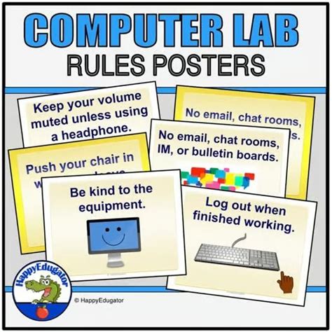 Computer Lab Rules Signs 的图像结果