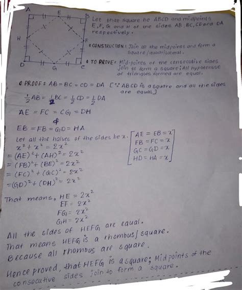 Show that the quadrilateral formed by joining the midpionts of the ...