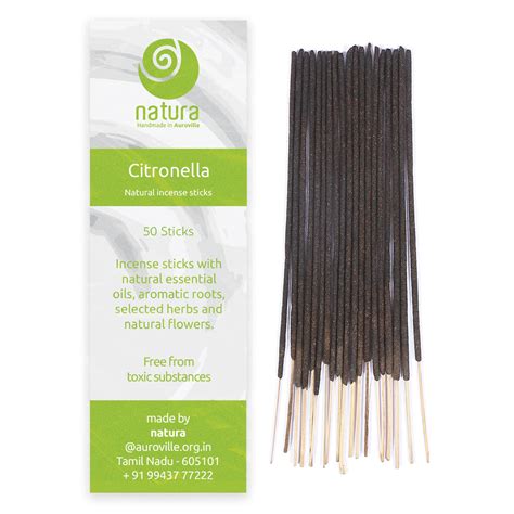 Citronella Incense Sticks with natural essential oils – Natura Auroville