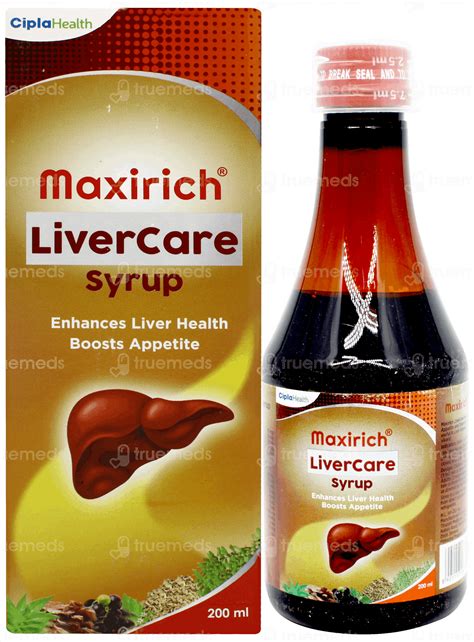 Maxirich Livercare Syrup 200 Ml - Uses, Side Effects, Dosage, Price ...