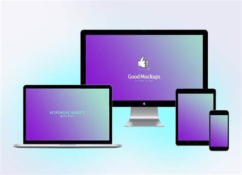 Free Responsive Website Design Apple Devices Mockup PSD Files - Good ...
