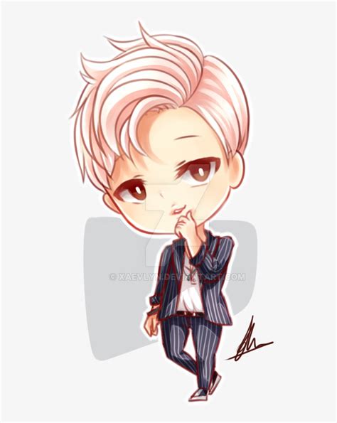 Rapmonster Chibi By Xaevlyn - Bts Chibi Rap Monster - Free Transparent ...