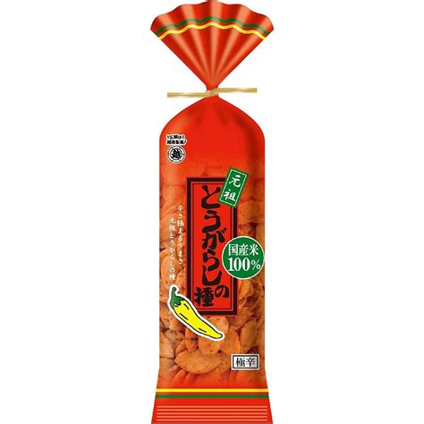 Echigo Seika Togarashi no Tane Spicy Hot Rice Crackers 80g (Pack of 5)