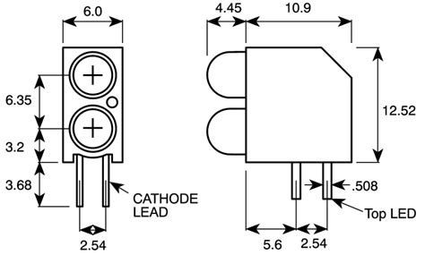 552-0212F Dialight | Dialight 552-0212F, Green & Red Right Angle PCB ...