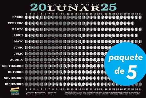 Amazon.in: Buy Calendario lunar 2025/ Moon Calendar: Fases lunares ...