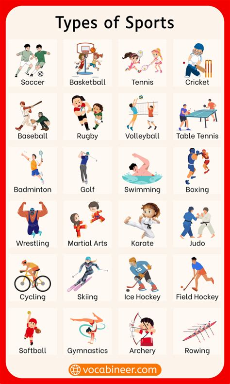 Sports Types 的图像结果