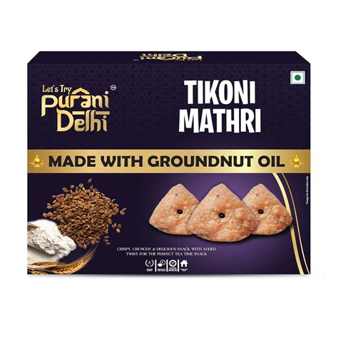 Let's Try Tikoni Mathri - 200g | Made with Pure Groundnut Oil | Snack ...
