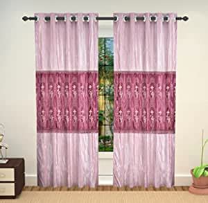 Buy Free Home Style 2 Piece Blackout Long Door Curtain - 9 ft, Purple ...
