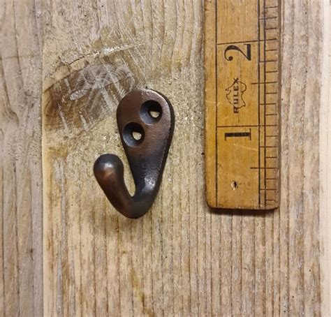 PETITE COPPER Cast Iron Robe Key Hook Antique Style Rustic - Etsy India