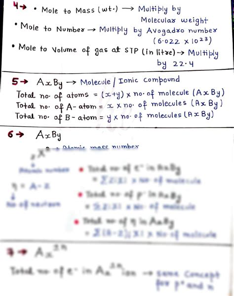 Mole Concept Formulas 的图像结果