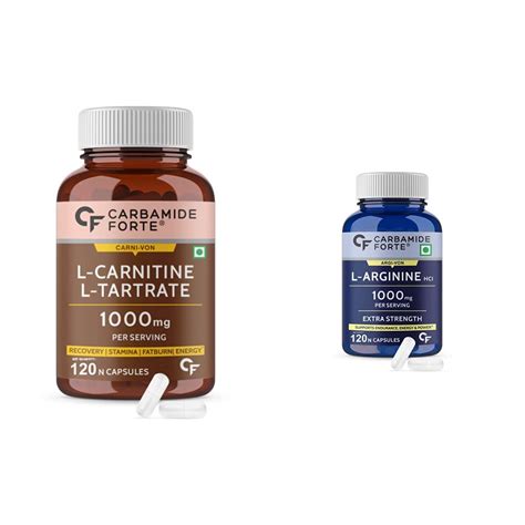 Carbamide Forte L-Carnitine L-Tartrate 1000mg Capsules for Men & Women ...