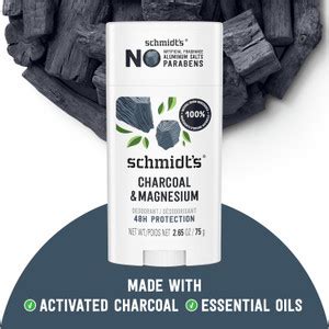 schmidt's Natural Deodorant - Charcoal + Magnesium Deodorant Stick ...