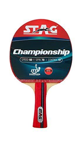 Buy Stag Championship Table Tennis Racket With ITTF Authorised Rubber ...