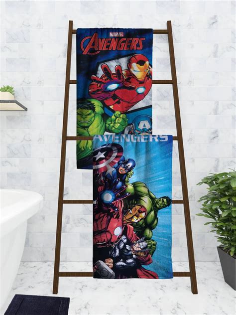 Athom Trendz Marvel Avengers Kids Bath Towel 60x120 Cm Pack Of Two