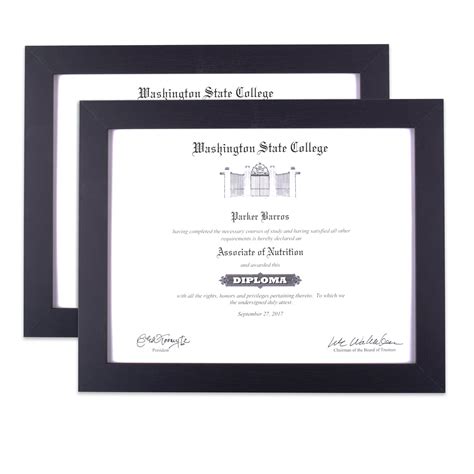 DII Document Frame - Made to Display Certificates 8.5x11" - Document ...