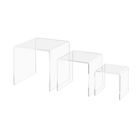 Marketing Holders Acrylic Riser Display Stands Clear Plexiglass 3", 4 ...