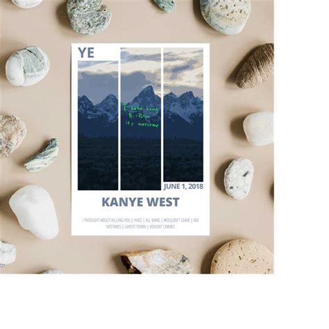 Kanye West Poster | ye | Album Cover | Album Poster | Music | Inspire ...