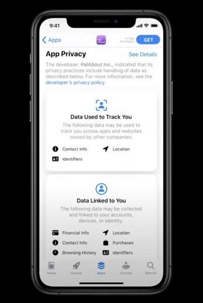 Image result for App Privacy Label Examples