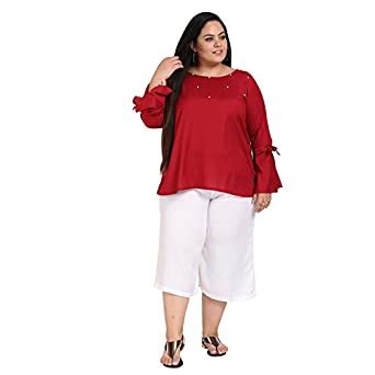 Buy Fazzn Women's Plus Size Womens Top & Bottom Set (Multi Colour ...