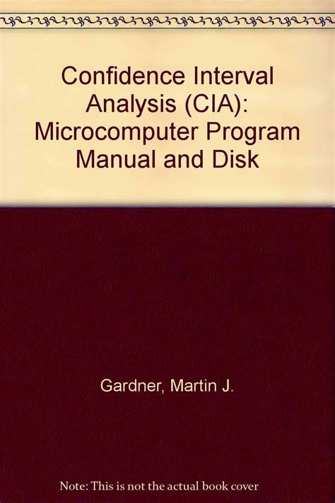 Buy Confidence Interval Analysis (CIA): Microcomputer Program Manual ...
