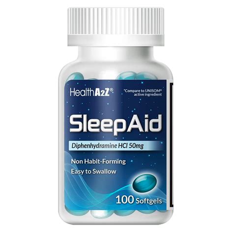 Healtha2z Sleep Aid Diphenhydramine Softgels 50mg Supports Deeper ...