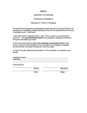 Certificate Of Compliance Template - Fill Online, Printable, Fillable ...