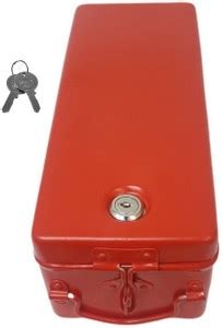 JAYCO Aluminium Bank Locker Box / Cash Box / Jewellery Box - Red Color ...