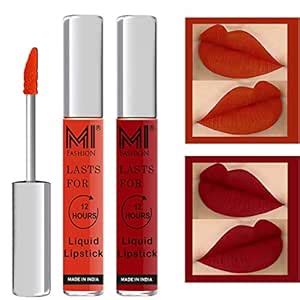 Buy MI FASHION Pure Matte Liquid Lipstick, Highly Pigmented (Orange ...