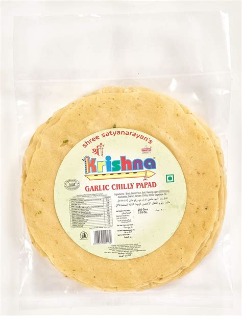 Shree Krishna Garlic Chilly Papad 400g | Spicy and Crunchy Snack ...