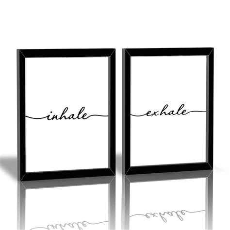 HPNIUB Framed Inhale Exhale Art Print Set of 2 (10ââ‚¬ÂX8ââ‚¬Â)-Ready ...
