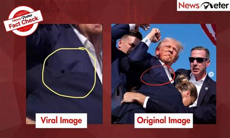 Fact Check: No, Trump was not shot in chest; viral image shows wrinkle ...