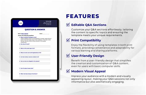 Question & Answer Design Template in Word, PDF, Google Docs - Download ...