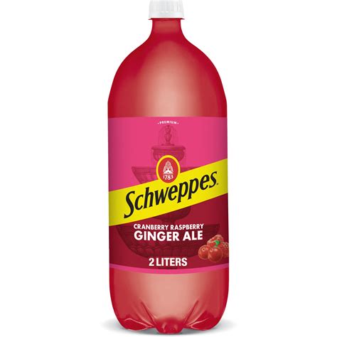 FRESH 2 Liter Schweppes Cranberry Raspberry Ginger Ale - Soda Emporium