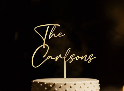 Buy Personalized Rustic Mr&Mrs Cursive Cake topper, Custom Calligraphy ...