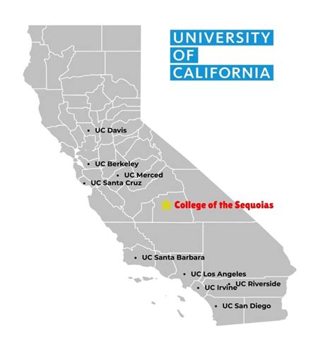 University Of California Campuses Map Tourist Map Of English