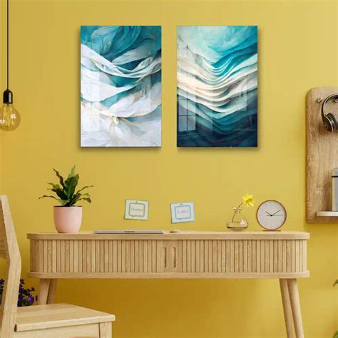 Buy Light Blue and White acrylic wall art – ClassyArtZ.com