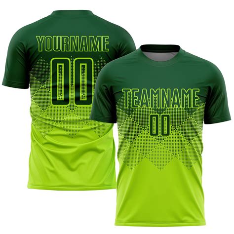 Custom Neon Green Green Sublimation Soccer Uniform Jersey | Soccer ...