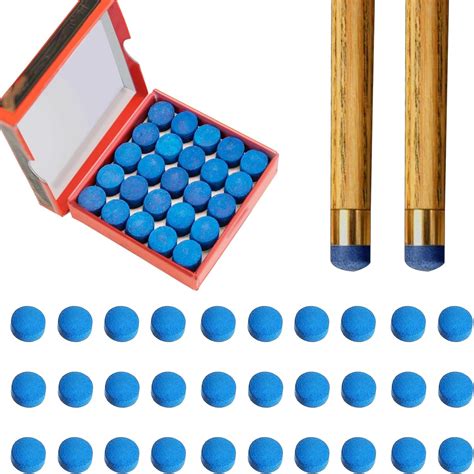 50pcs 10mm Snooker Cue Tip Repair Kit,Thick and Durable Pool Cue Tips ...