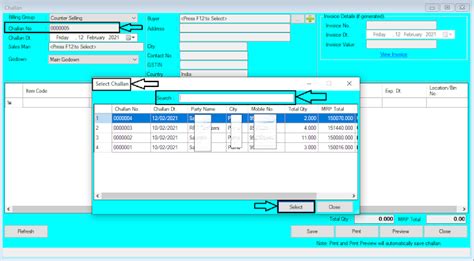 Challan Creation Help Guide
