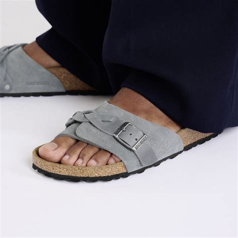 Oita Braided Veloursleder Basalt Gray | BIRKENSTOCK