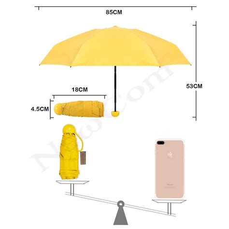 Newcom Ultra Lights and Small Mini Umbrella with Cute Capsule Case,5 ...